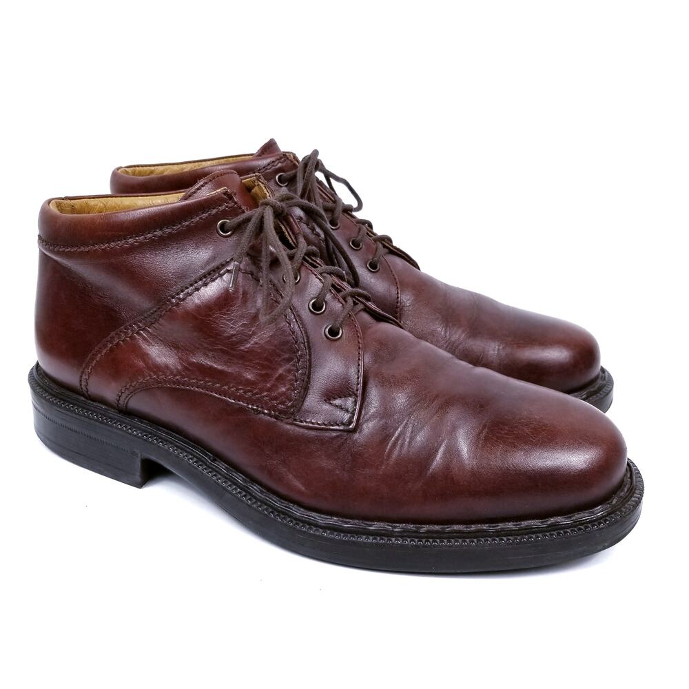 Bacco Bucci Men's Brown Leather Ankle Chukka Boots Size 8